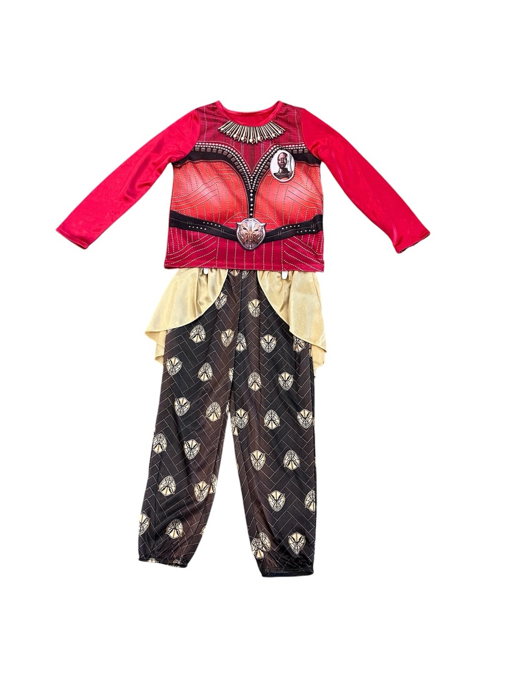 Wakanda Forever Black Red Panther Long-sleeve Halloween Costume Size: 4/5. - Picture 2 of 5